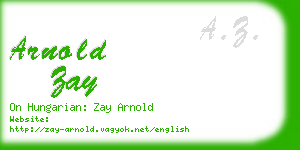 arnold zay business card